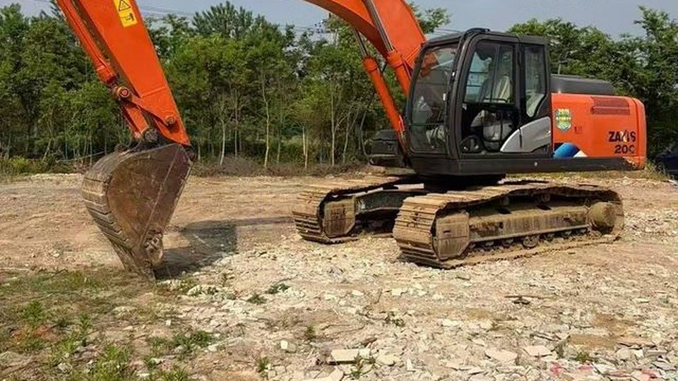 Used Hitachi ZX200 excavator on a cleared site